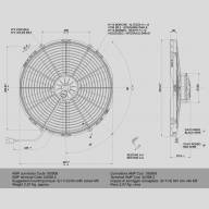 Вентилятор втягивающий (за радиатором) 16&quot; (385mm) 3250 м3/ч SPAL VA18-AP70/LL-86A - Вентилятор втягивающий (за радиатором) 16" (385mm) 3250 м3/ч SPAL VA18-AP70/LL-86A