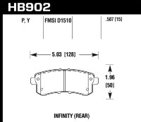 Колодки тормозные HB902Y.587 HAWK LTS Nissan Armada; INFINITI QX80;  задние