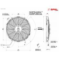 Вентилятор втягивающий (за радиатором) 12&quot; (305mm) 1540 м3/ч SPAL VA10-AP10/C-61A - Вентилятор втягивающий (за радиатором) 12" (305mm) 1540 м3/ч SPAL VA10-AP10/C-61A