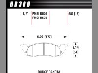 Колодки тормозные HB308Y.689 HAWK LTS