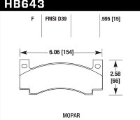 Колодки тормозные HB643F.595 HAWK HPS