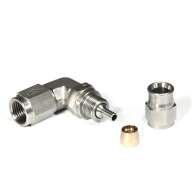 Фитинг мама AN-03 3/8X24 под прямой конус, 90°, D-03 нерж. сталь, T03-090-6, BLACKROCK LAB - Фитинг мама AN-03 3/8X24 под прямой конус, 90°, D-03 нерж. сталь, T03-090-6, BLACKROCK LAB