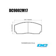 Колодки тормозные DC9002M17 DC brakes Race Track, Proma 4 поршн. ТМ2.334, ТМ2.332, AP Racing, Rotora - Колодки тормозные DC9002M17 DC brakes Race Track, Proma 4 поршн. ТМ2.334, ТМ2.332, AP Racing, Rotora