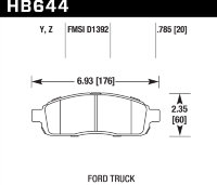 Колодки тормозные HB644Z.785 HAWK Perf. Ceramic Ford, F-150, 2008-2009