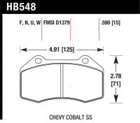 Колодки тормозные HB548D.510 HAWK ER-1 Brembo Renault Clio3 RS; Megane 2 Sport; Mazda MX5 ND перед