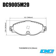 Колодки тормозные DC9005M20 DC Brakes Race Track, перед VW GOLF VII; Passat 3G; AUDI TT FV3; A3 8V1 - Колодки тормозные DC9005M20 DC Brakes Race Track, перед VW GOLF VII; Passat 3G; AUDI TT FV3; A3 8V1