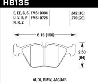 Колодки тормозные HB135E.760 HAWK Blue 9012 BMW