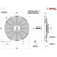 Вентилятор втягивающий (за радиатором) 13&quot; (330mm) 1980 м3/ч SPAL VA13-AP51/C-35A - Вентилятор втягивающий (за радиатором) 13" (330mm) 1980 м3/ч SPAL VA13-AP51/C-35A