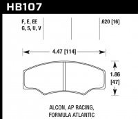 Колодки тормозные HB107D.620 HAWK ER-1