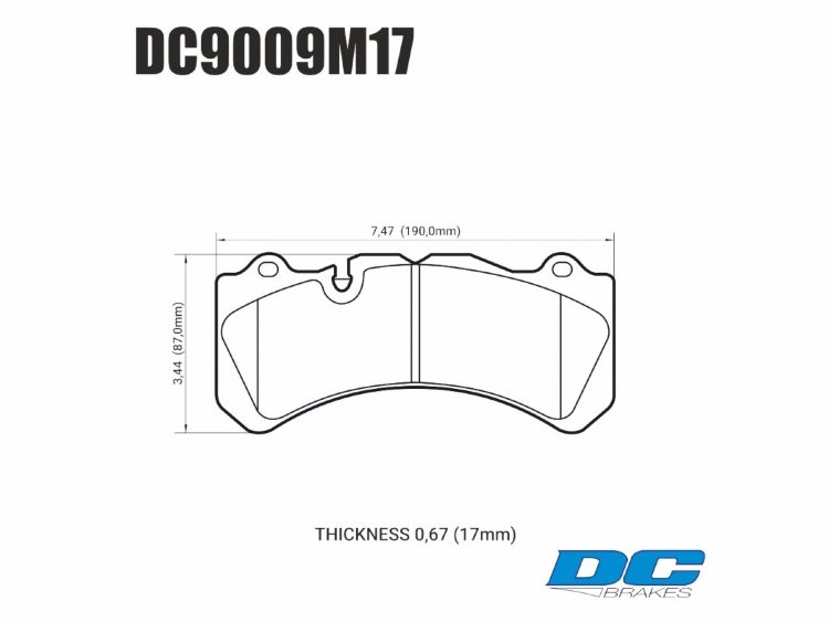Колодки тормозные DC9009M17 DC brakes Race Track, Brembo 6 поршней тип J, N / PORSCHE 911 (997) 