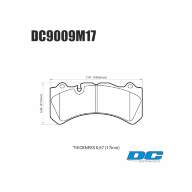 Колодки тормозные DC9009M17 DC brakes Race Track, Brembo 6 поршней тип J, N / PORSCHE 911 (997)  - Колодки тормозные DC9009M17 DC brakes Race Track, Brembo 6 поршней тип J, N / PORSCHE 911 (997) 