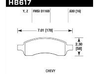 Колодки тормозные HB617Z.630 HAWK Perf. Ceramic