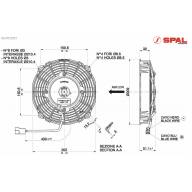 Вентилятор толкающий (перед радиатором) 7.5&quot; (190mm) 590 м3/ч SPAL VA14-AP7/C-34S - Вентилятор толкающий (перед радиатором) 7.5" (190mm) 590 м3/ч SPAL VA14-AP7/C-34S