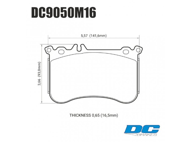 Колодки тормозные DC9050M16 DC brakes Race Track, A 45 AMG (W176); CLA 45 AMG (C117); GLA 45 AMG