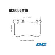 Колодки тормозные DC9050M16 DC brakes Race Track, A 45 AMG (W176); CLA 45 AMG (C117); GLA 45 AMG - Колодки тормозные DC9050M16 DC brakes Race Track, A 45 AMG (W176); CLA 45 AMG (C117); GLA 45 AMG