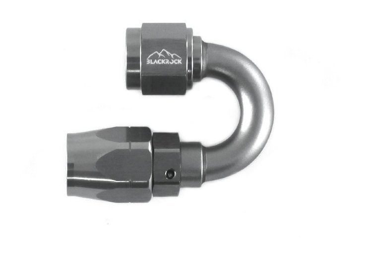 - 6 AN (6AN AN6) фитинг 180°, 20 серия Cutter Style, BLACKROCK LAB A06-180-2Ti