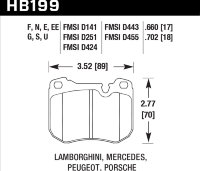 Колодки тормозные HB199E.660 HAWK Blue 9012 Porsche 17 mm