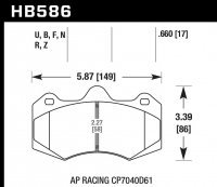 Колодки тормозные HB586D.660 HAWK ER-1