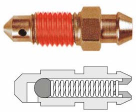 Штуцер прокачной с обратным клапаном Goodridge D-03 M10x1 mm сталь, BN510PSB