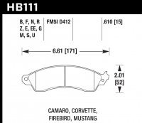 Колодки тормозные HB111D.610 HAWK ER-1