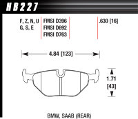 Колодки тормозные HB227U.630 HAWK DTC-70 задние BMW 5 (E34) / 7 (E32) / M3 3.0 E36