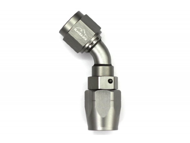 - 6 AN (6AN AN6) фитинг 45°, 20 серия Cutter Style, BLACKROCK LAB A06-045-2Ti