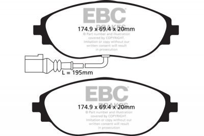 Колодки тормозные DP42127R EBC Yellowstuff 