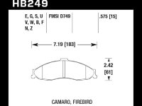 Колодки тормозные HB249Z.575 HAWK Perf. Ceramic