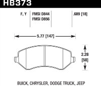 Колодки тормозные HB373F.689 HAWK HPS Jeep Liberty (KJ) 2002-2007