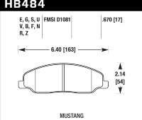 Колодки тормозные HB484N.670 HAWK HP Plus