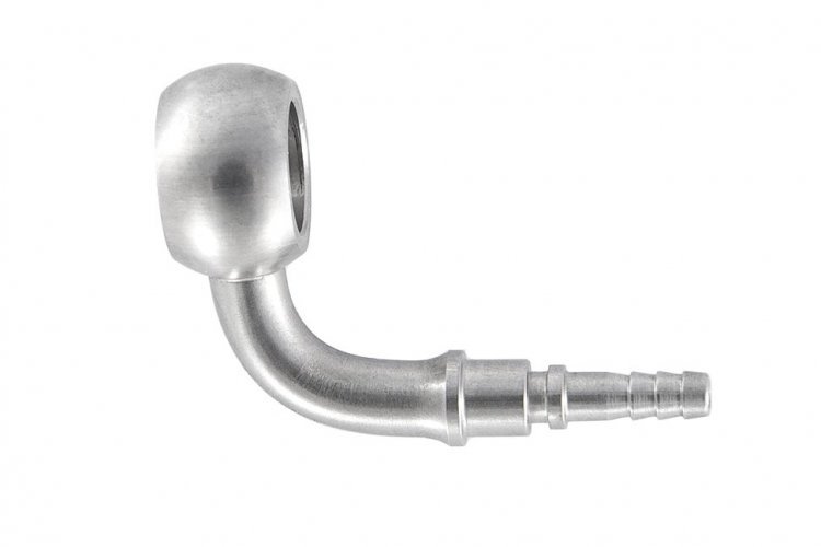 Фитинг banjo d10 mm, 90° D-03 сталь, под опресовку BC03-9D10ST, BLACKROCK LAB