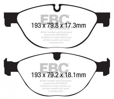 Колодки тормозные DP42191R EBC Yellowstuff 