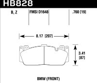 Колодки тормозные HB828Z.760 HAWK PC BMW M5 F10; M6 F13; передние