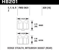 Колодки тормозные HB201F.620 HAWK HPS