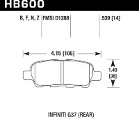 Колодки тормозные HB600Z.539 HAWK Perf. Ceramic
