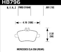 Колодки тормозные HB796B.691 HAWK HPS 5.0