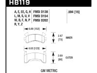 Колодки тормозные HB119P.594 HAWK SuperDuty