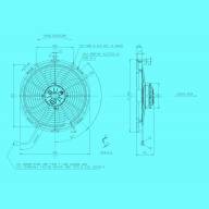 Вентилятор втягивающий (за радиатором) 13&quot; (330mm) 3012 м3/ч SPAL VA13-AP70/LL-63A - Вентилятор втягивающий (за радиатором) 13" (330mm) 3012 м3/ч SPAL VA13-AP70/LL-63A