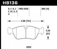 Колодки тормозные HB136D.690 HAWK ER-1