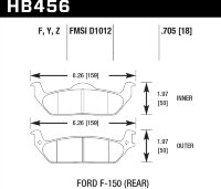 Колодки тормозные HB456Y.705 HAWK LTS