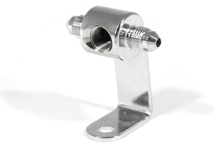 Соединитель тройник под датчик П AN03-М NPT1/8X27 - П AN03, с кронштейном, хром, Goodridge MCHD-016