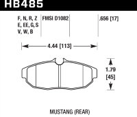 Колодки тормозные HB485F.656 HAWK HPS задние Mustang 2008->