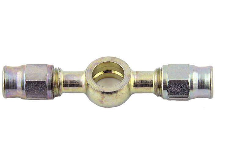 Фитинг banjo d10 mm, двойной вход шланга D-03 сталь 5098-03P, Goodridge