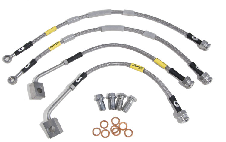 Армированные тормозные шланги Goodridge 15010G (4 шт.) Jeep Grand Cherokee WK2 + SRT8, 2010-> ; Dodg