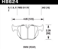 Колодки тормозные HB624N.642 HAWK HP Plus BMW E90 / E92 335i