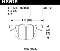 Колодки тормозные HB518N.642 HAWK HP Plus