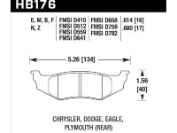 Колодки тормозные HB176N.614 HAWK HP Plus