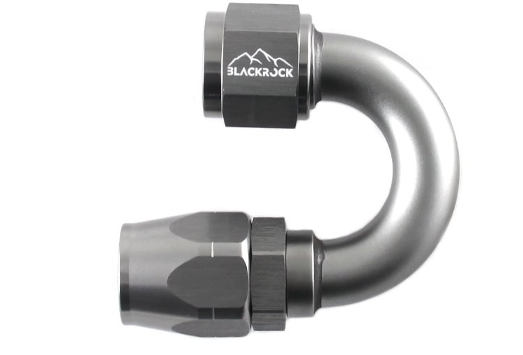 - 10 AN (10AN AN10) фитинг 180°, 20 серия Cutter Style, BLACKROCK LAB A10-180-2Ti