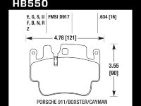 Колодки тормозные HB550Q.634 HAWK DTC-80; Porsche 16mm