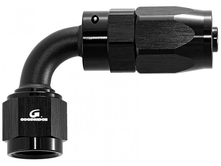 - 6 AN (6AN AN6) фитинг 90°, черный Goodridge 1136-9006BK